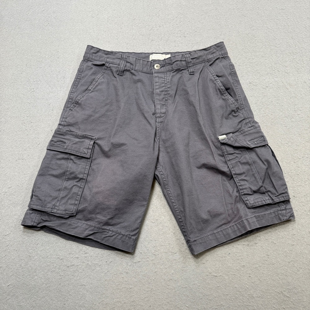 Bench Cargo Shorts Men's 32 Charcoal Gray Relaxed Utility Hiking Outdoor Casual